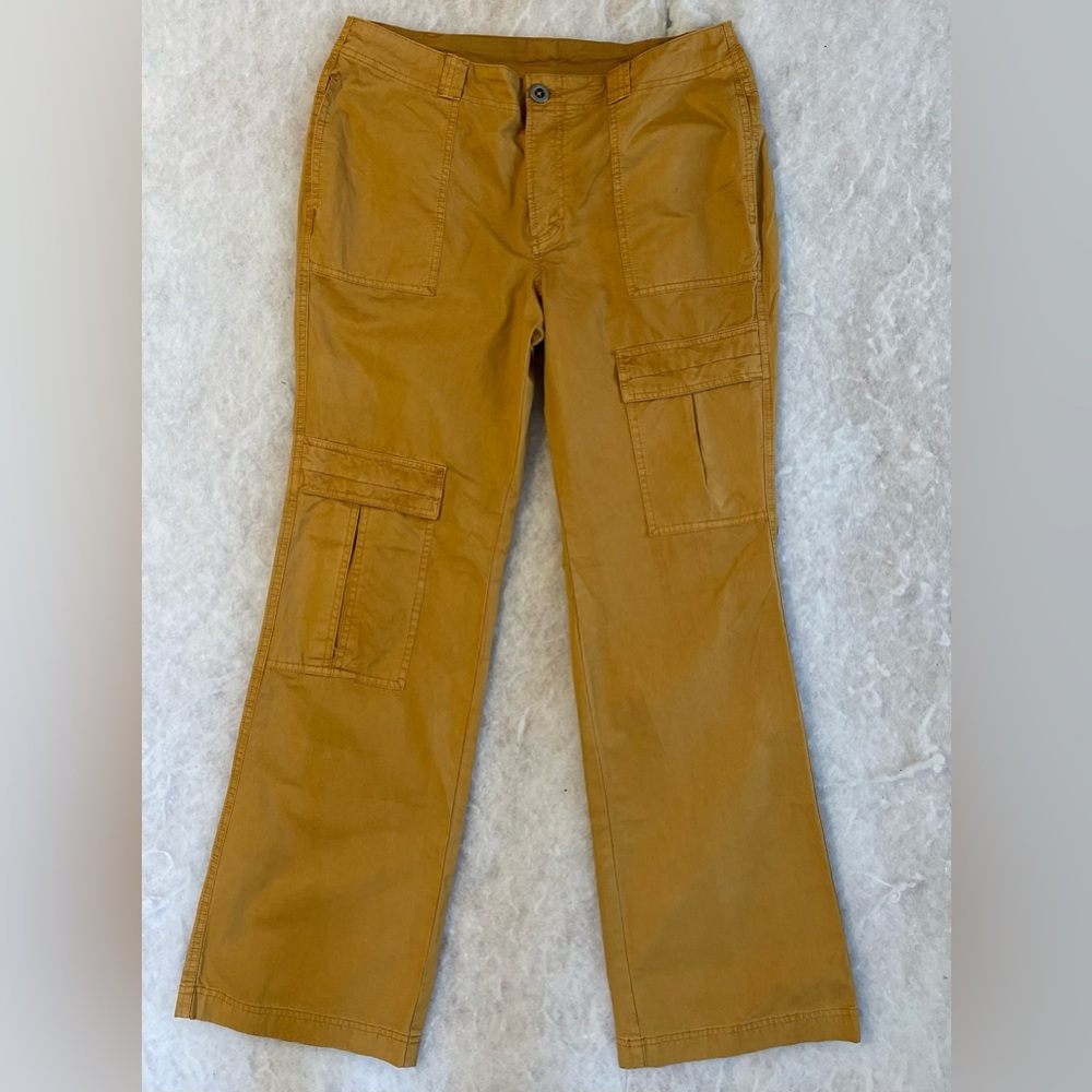 Free People Mustard Yellow Utility Cargo Pants (SKU482)